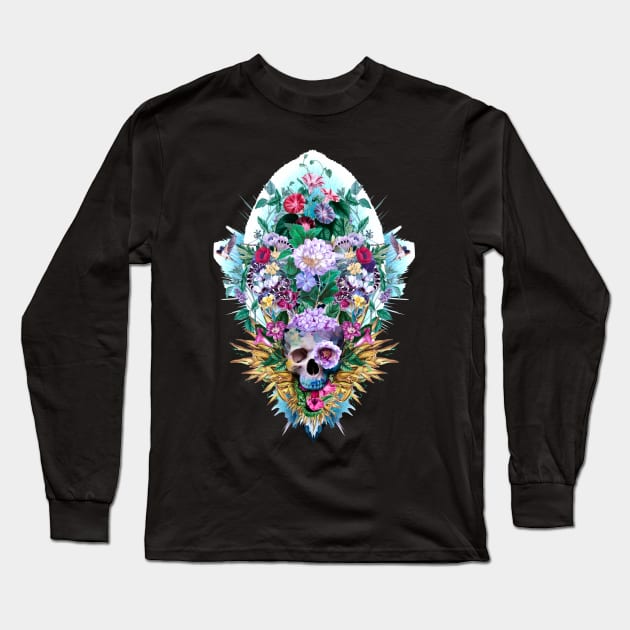 Skull Vivid VI Long Sleeve T-Shirt by rizapeker